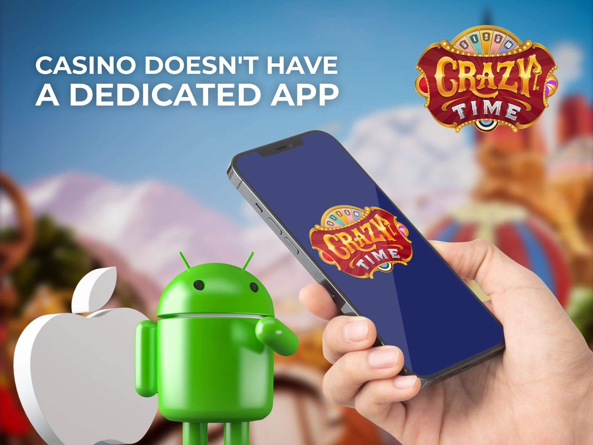 If you cant find the casino mobile app you want to play Crazy Time on, follow these steps.