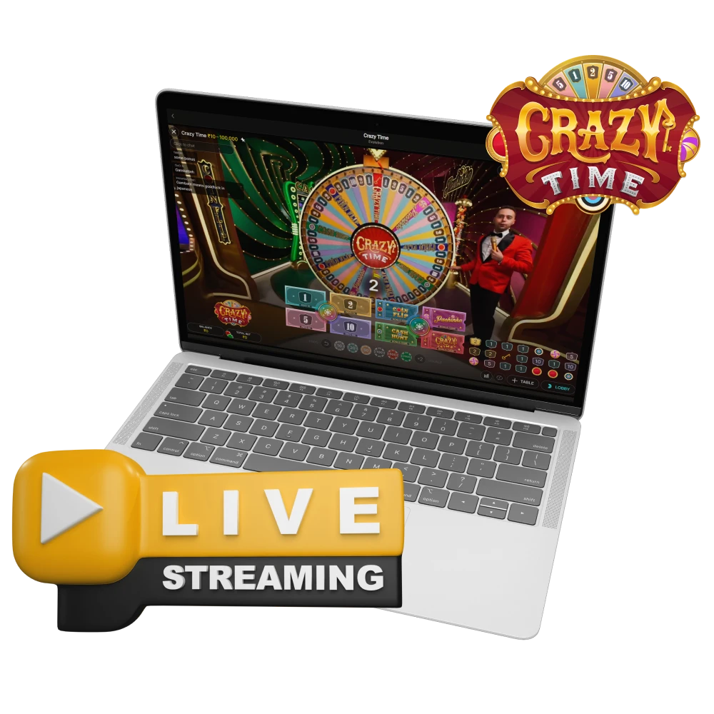 Watch Crazy Time live and place your bets.