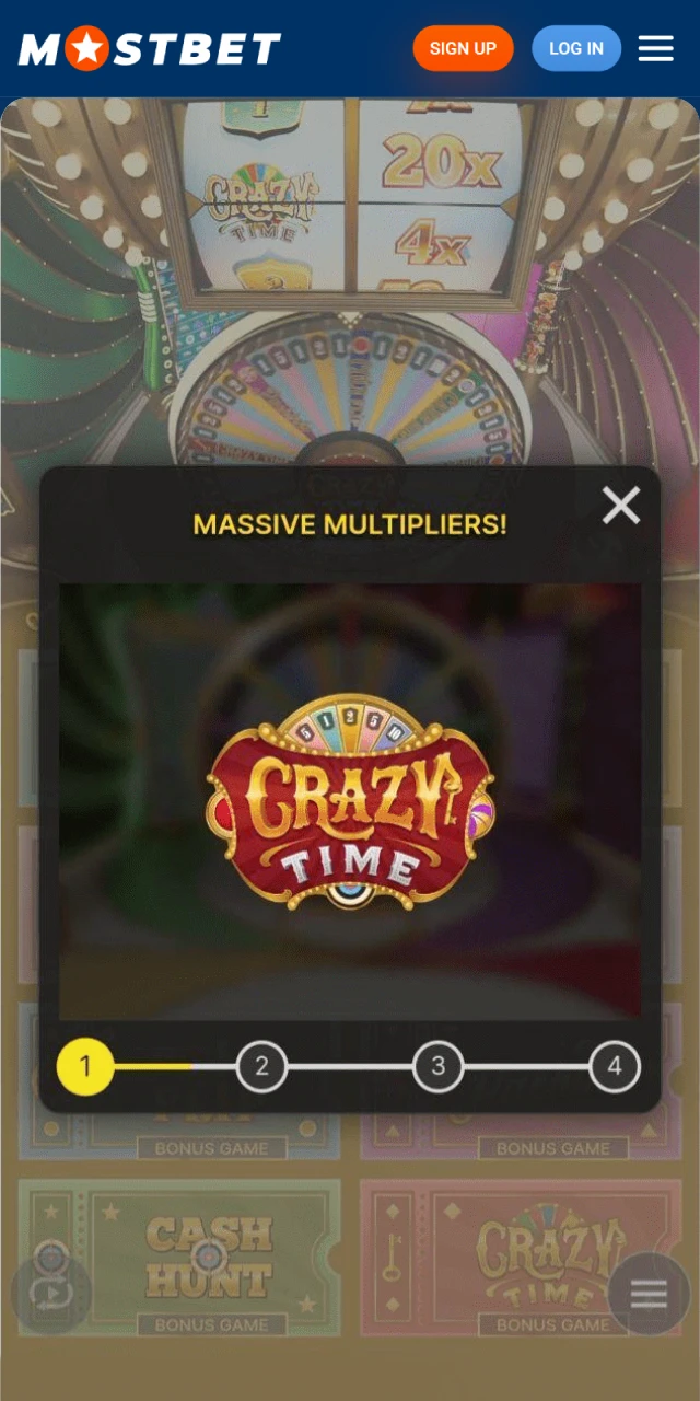 Find Crazy Time game and start playing it live.