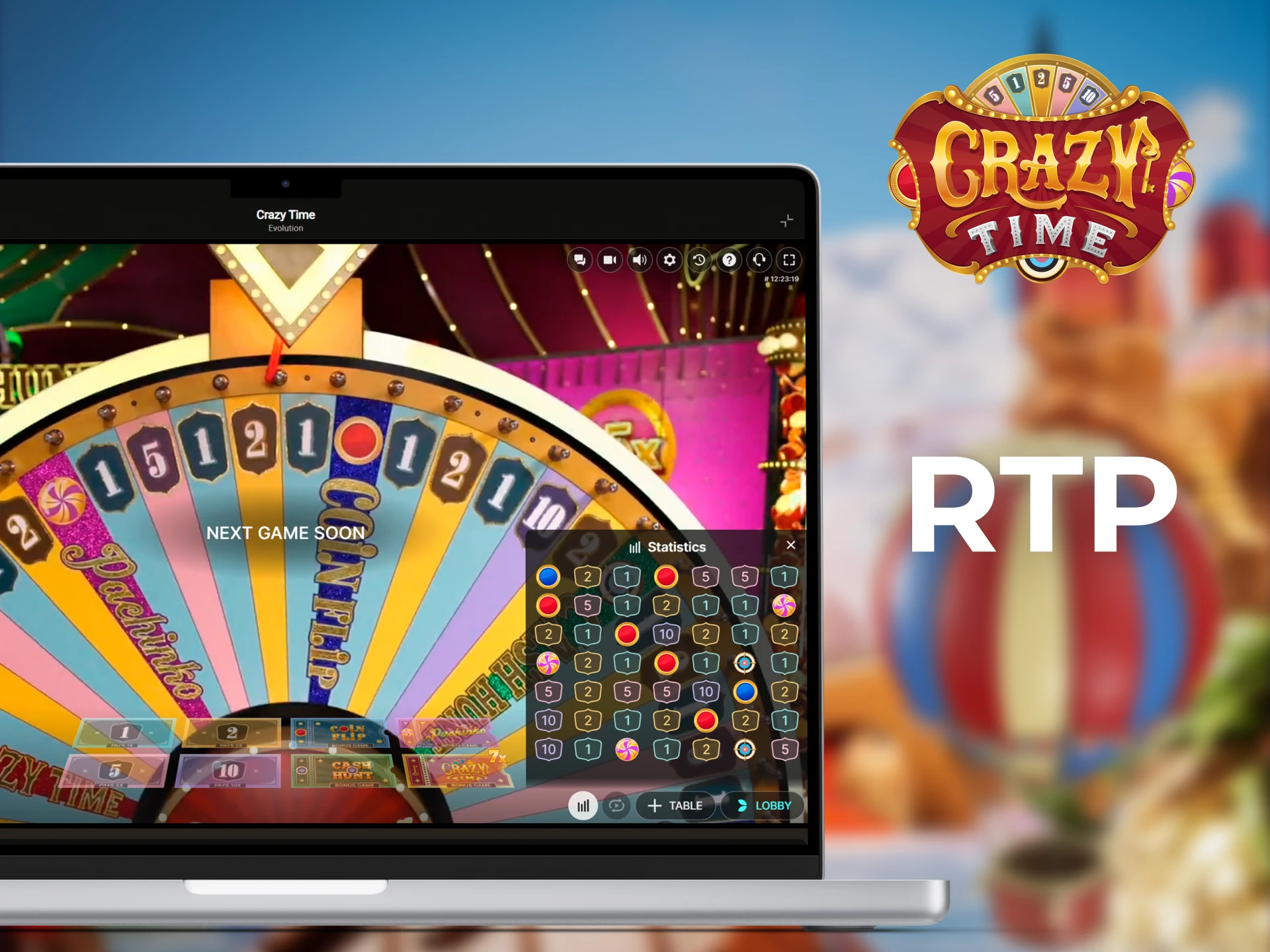 Here are the RTPs of Crazy Time live casino games.