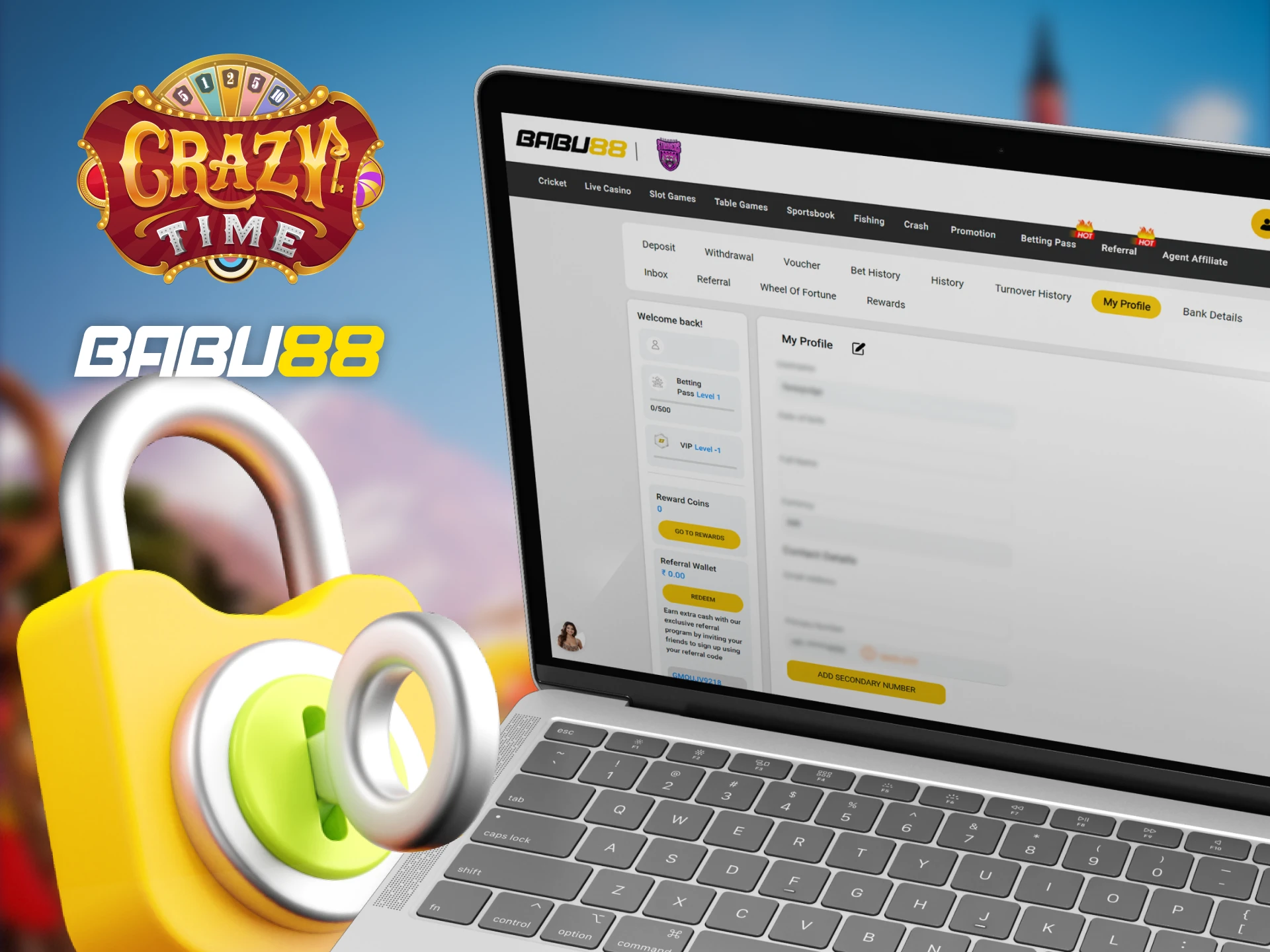 Babu88 will protect your data so you can play Crazy Time safely.