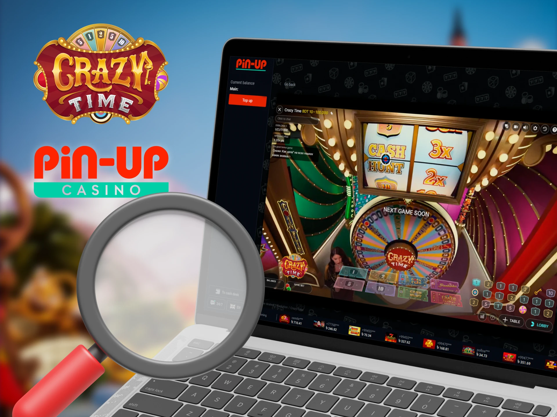 Check out the features of the Crazy Time game at Pin Up Casino.